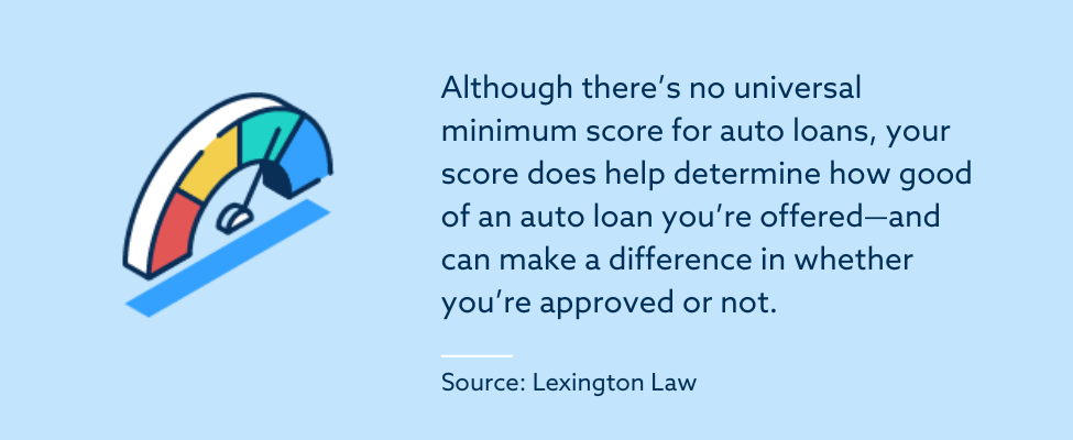 minimum credit score for auto loan