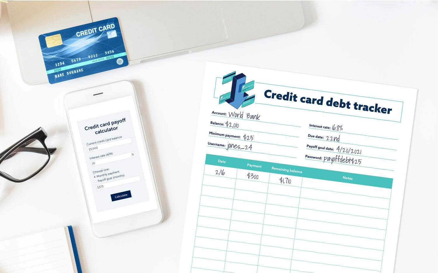 Credit debt tracker